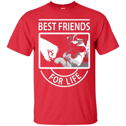 Schnauzer Best Friends For Life Dog Lover T-shirt Red