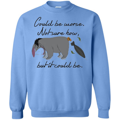 Cartoon T-shirt Could Be Worse Not Sure How But It Could Be Carolina Blue