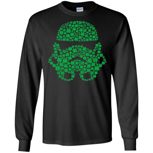 Stormtrooper Clovers St. Patrick_s Graphic T-shirt Black