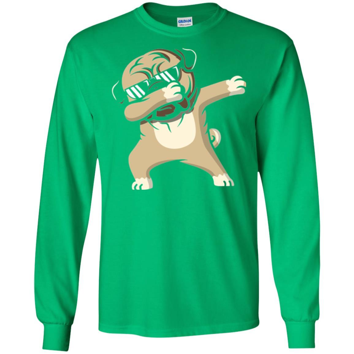 Dog Lover T-shirt Dabbing Pug T-shirt Irish Green