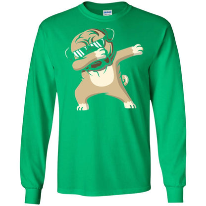 Dog Lover T-shirt Dabbing Pug T-shirt Irish Green
