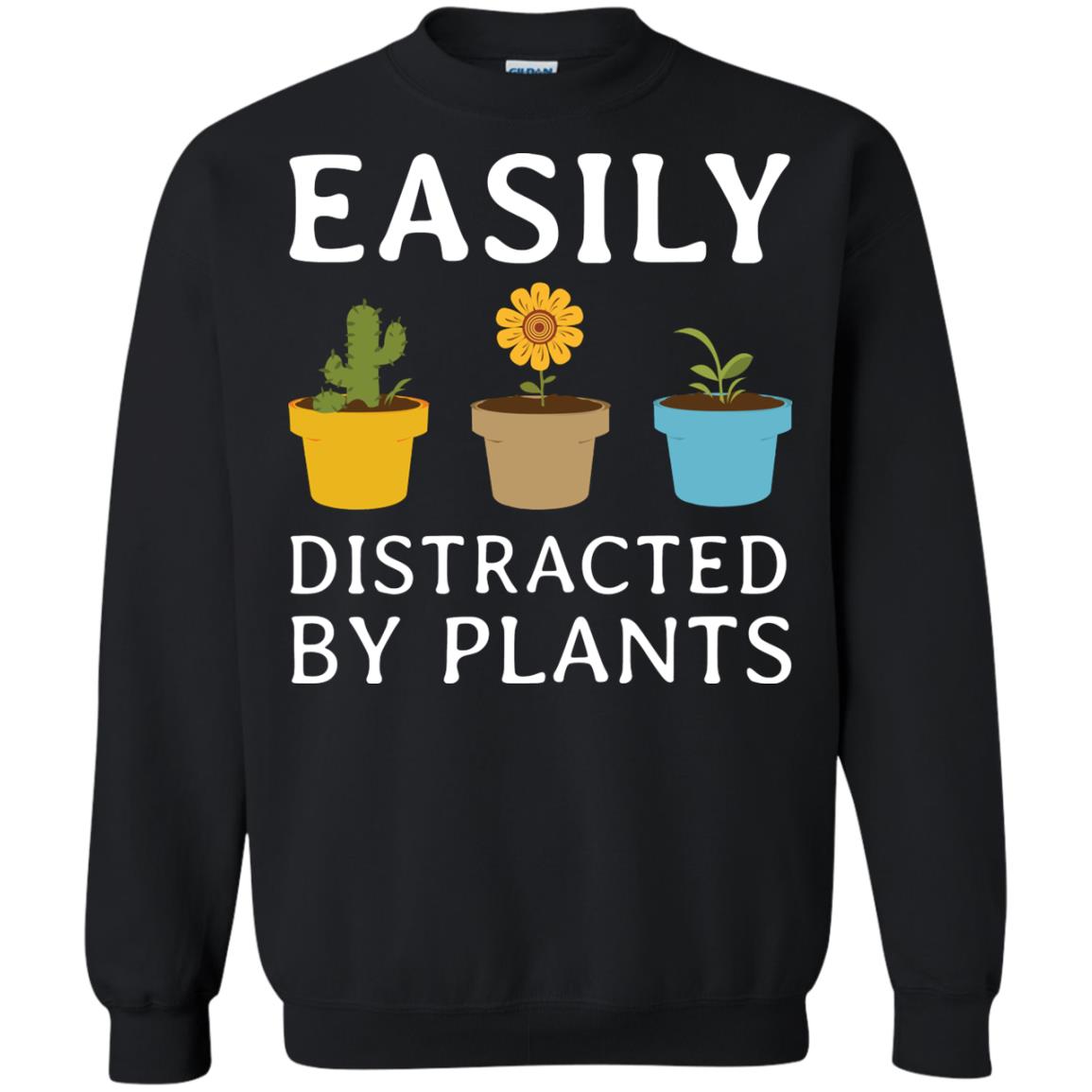 Easily Distracted By Plants Gardener Shirt Black