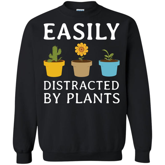 Easily Distracted By Plants Gardener Shirt Black