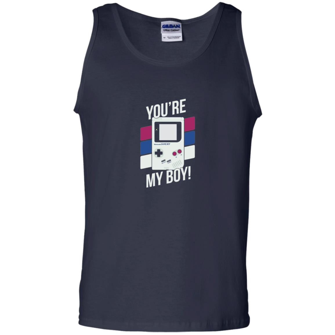 You_re My Boy Stripe Graphic Game Shirt For Boy Navy