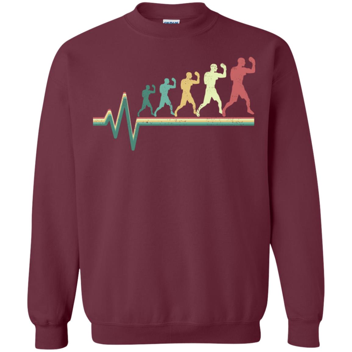Boxing Heartbeat Boxer Gift Shirt Maroon
