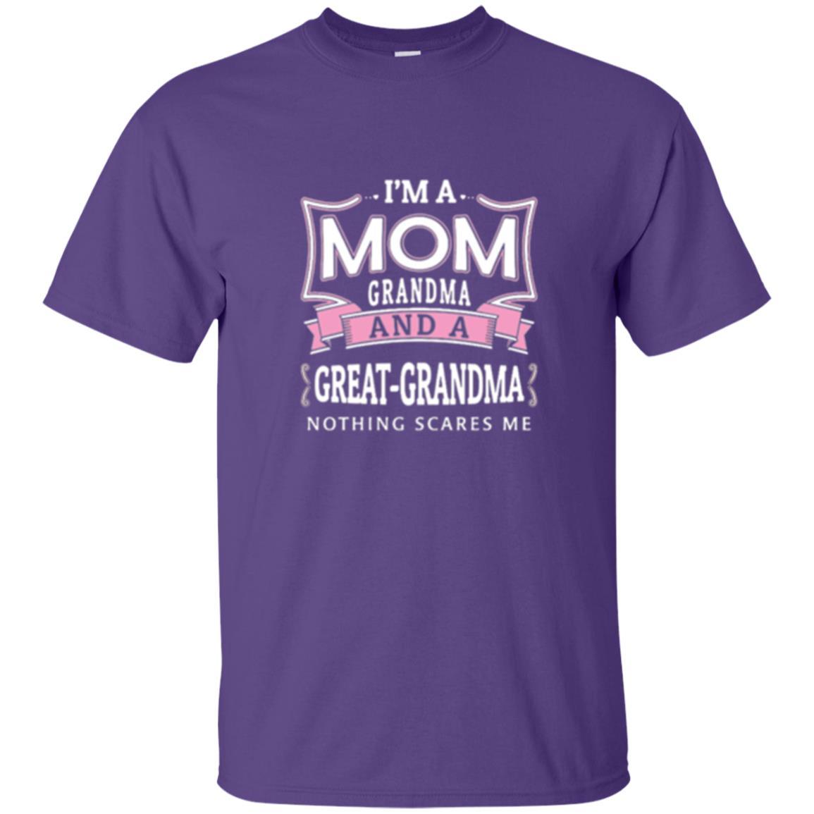 Nana T-shirt Nothing Scares Me I_m Mom Grandma Purple