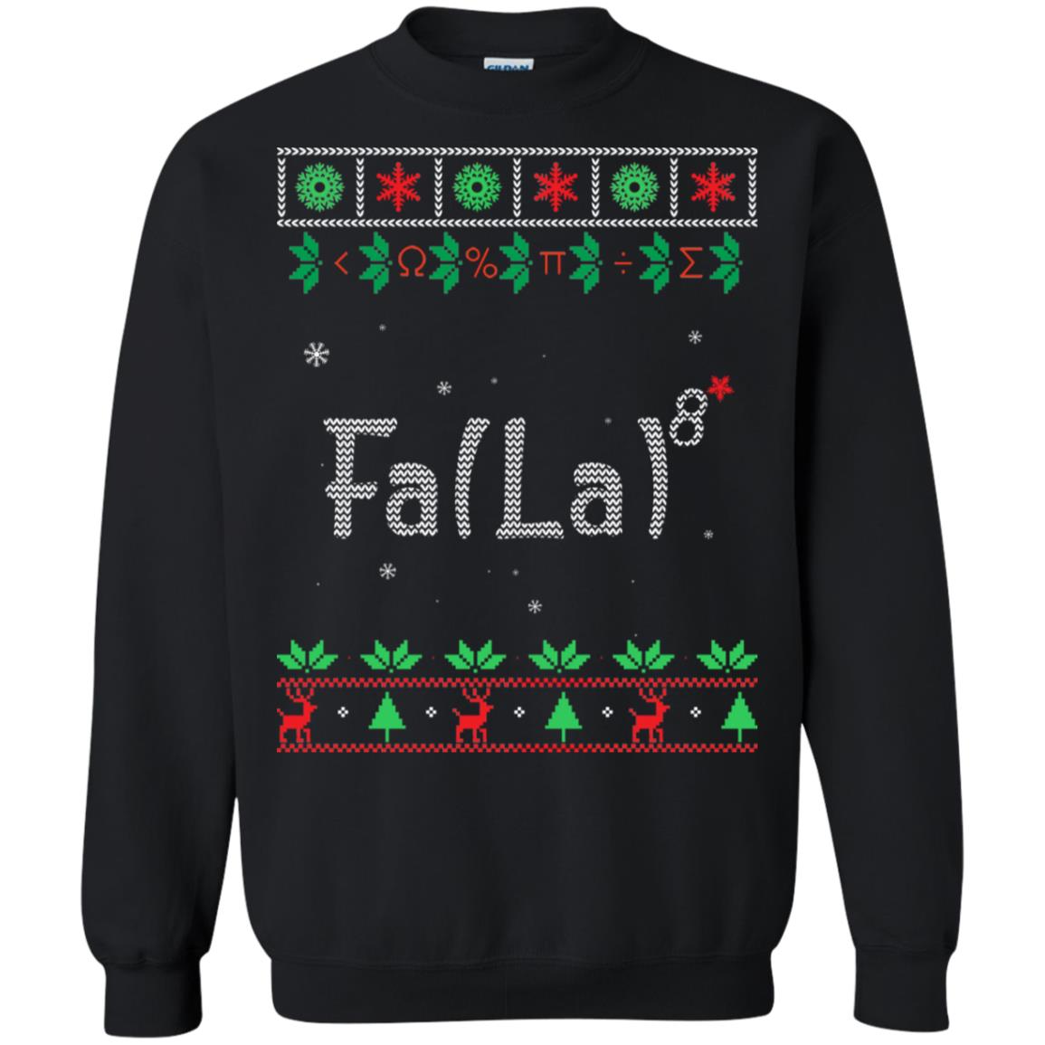 Fa La La La Mathematics X-mas Gift Shirt Black