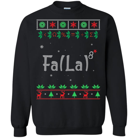 Fa La La La Mathematics X-mas Gift Shirt Black