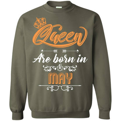Brithday T-Shirt Queen Are Born In May Military Green