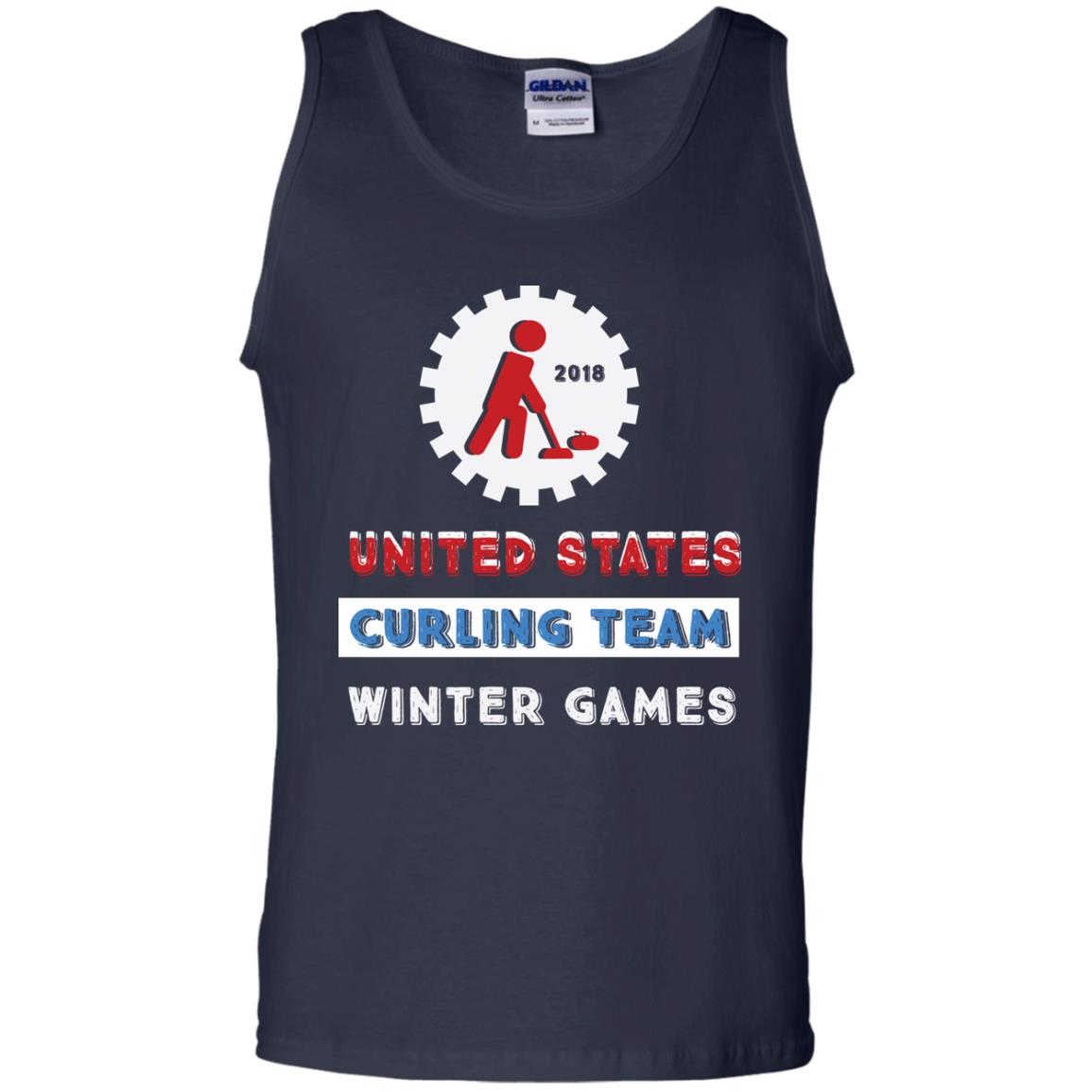 United States Curling Team Winter Games Curling Lover T-shirt Navy