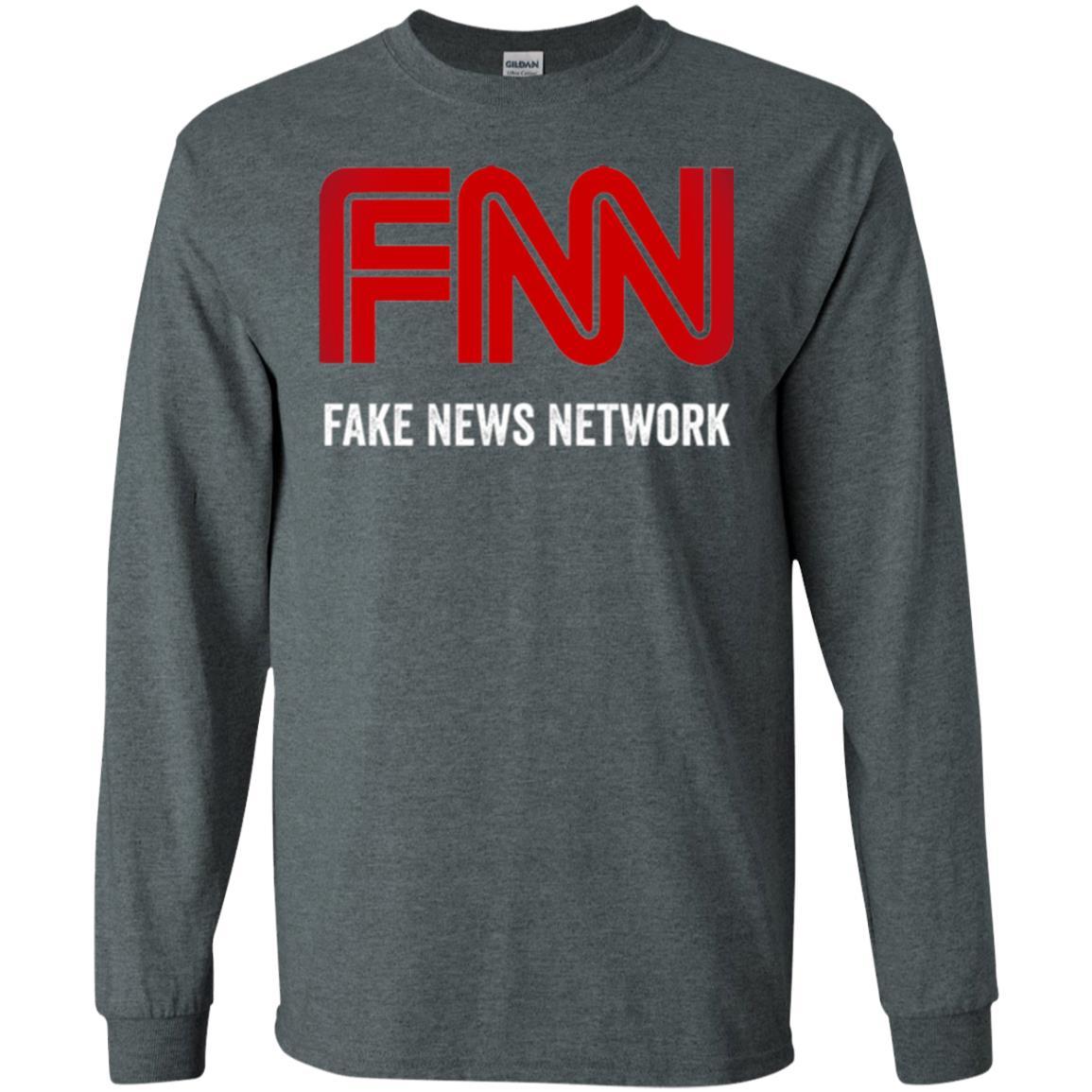 Anti Trump T-shirt Fnn The Fake News Network Dark Heather