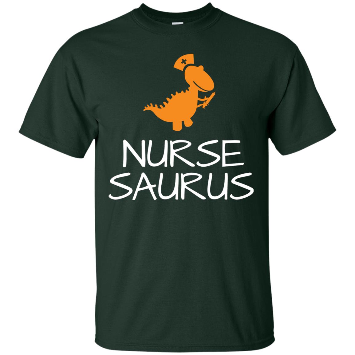 Nurse Saurus Dinosaur Nurse Cap T-shirt Forest