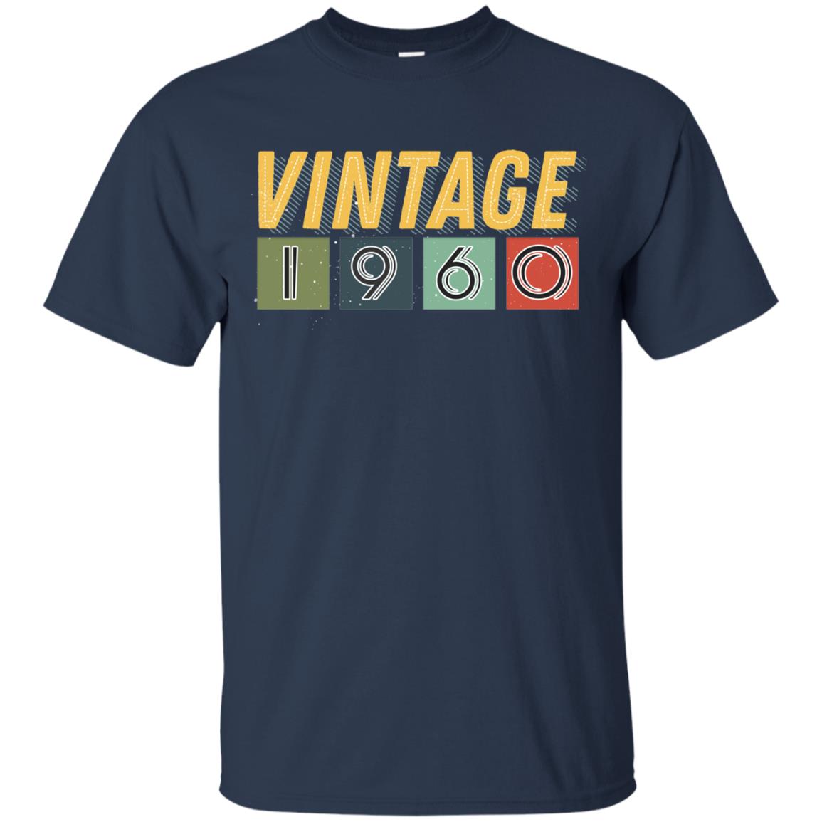 Vintage 1960 58th Birthday Gift Shirt For Mens Or Womens Navy