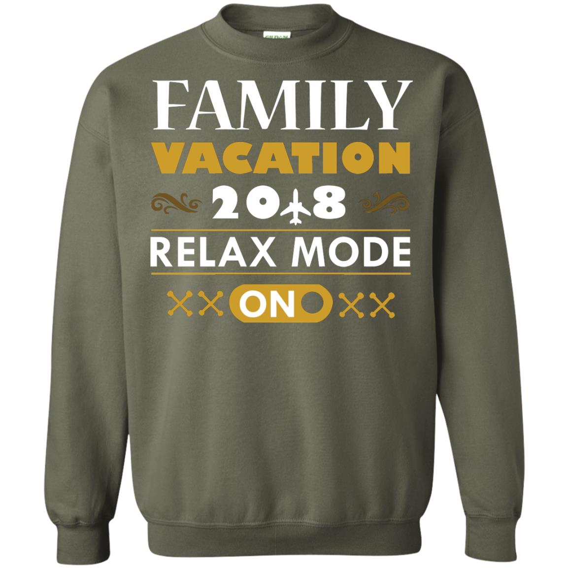 Family Vacation 2018 Relax Mode On Summer Holiday Shirt Military Green