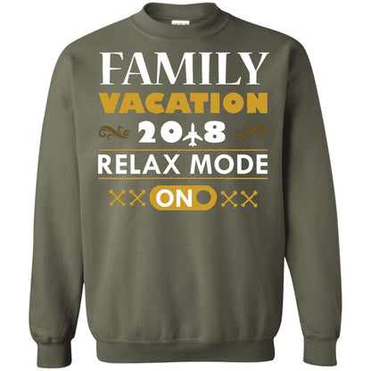 Family Vacation 2018 Relax Mode On Summer Holiday Shirt Military Green