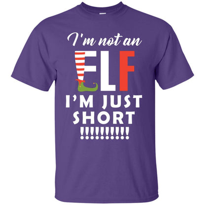 Christmas T-shirt I'm Not An Elf I'm Just Short Purple