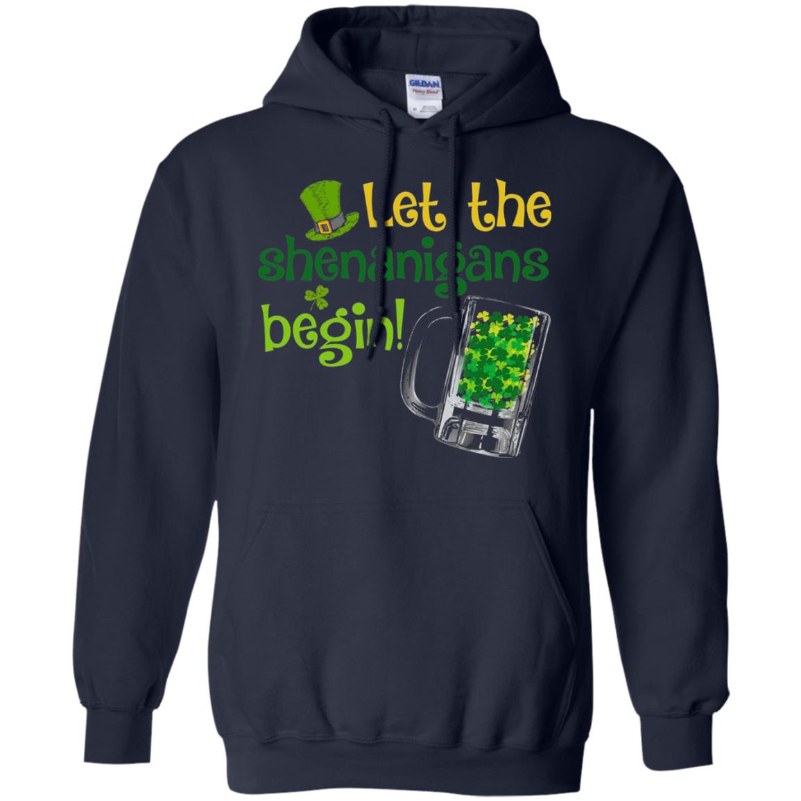 Let The Shenanigans Begin St. Patrick_s Day T-shirt Navy