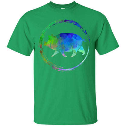 Hog Pig And Boar Lover Colorful Art Shirt Irish Green
