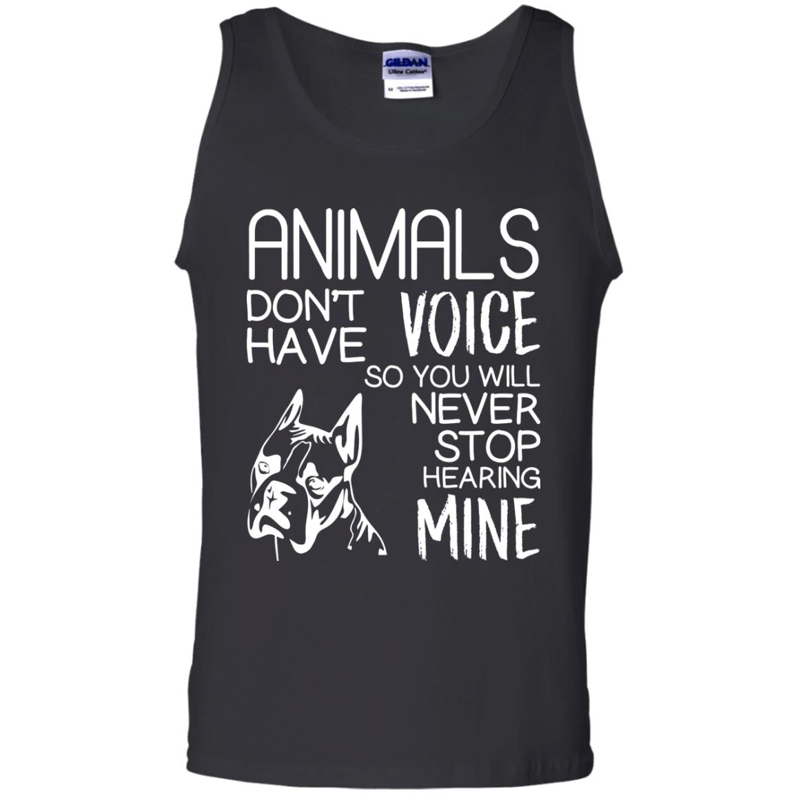 Animals Don't Have A Voice Dog Lover T-shirt Black