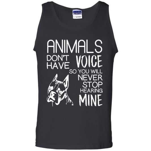 Animals Don't Have A Voice Dog Lover T-shirt Black