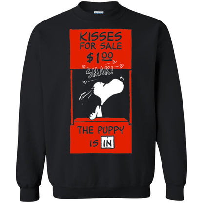 Peanuts Snoopy Kisses Valentines T-shirt Black
