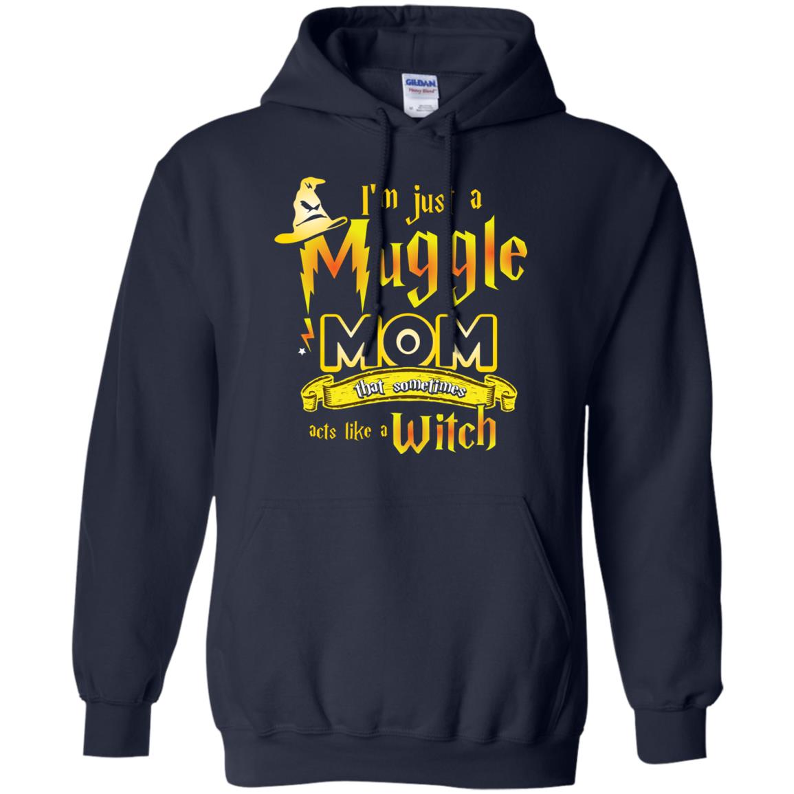 I_m Just A Muggle Mom That Sometimes Acts Like A Witch Fan Harry Potter Shirt For Mom Navy