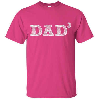 Men_s Dad3, Three Kids Father_s Day, Father Of Three T-shirt Heliconia