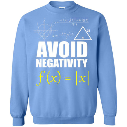 Avoid Negativity Math Teacher T-shirt Carolina Blue