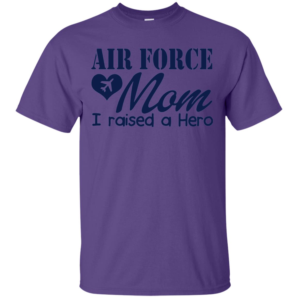 Air Force Mom T-shirt I Raise A Hero Purple