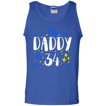 My Daddy Is 34 34th Birthday Daddy Shirt For Sons Or Daughters Royal