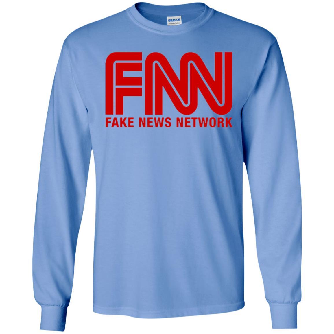 Anti Trump T-shirt Fnn Fake News Network T-shirt Carolina Blue