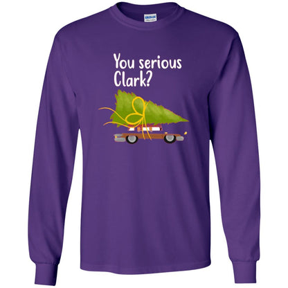 Christmas T-shirt You Serious Clark Purple