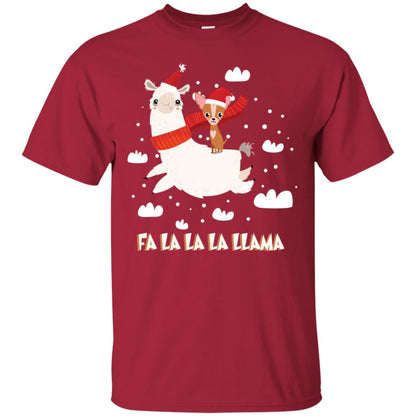Fa La La La Llama With Chihuahua X-mas Gift Shirt Cardinal