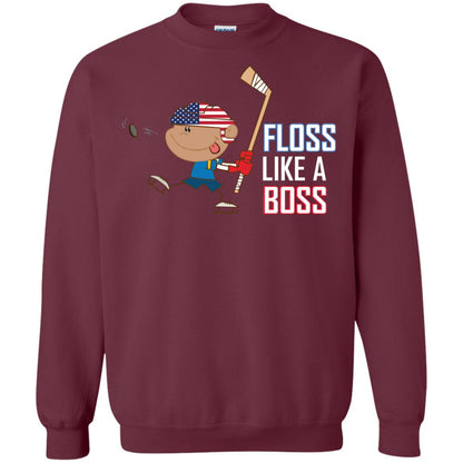Floss Like A Boss Shirt For Hockey Players Maroon