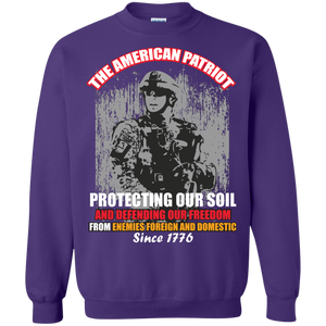 Military T-Shirt The American Patriot Protecting Our Soil And Defending Our Freedom From Enemies Foreign And Domestic Since 1784
