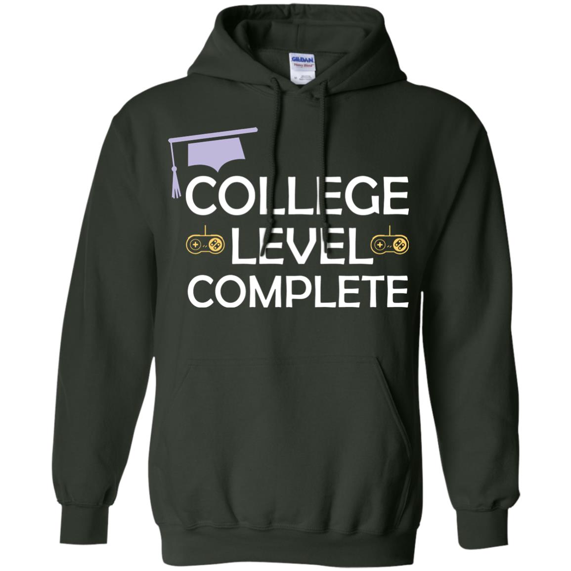 College Level Complete Funny College Graduation Shirt Forest Green