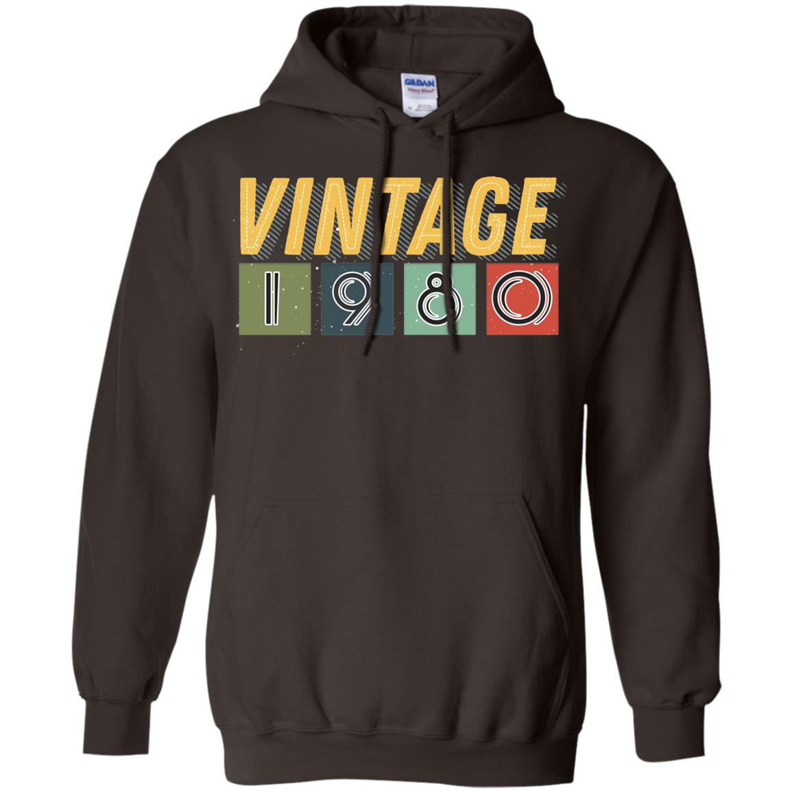 Vintage 1980 38th Birthday Gift Shirt For Mens Or Womens Dark Chocolate