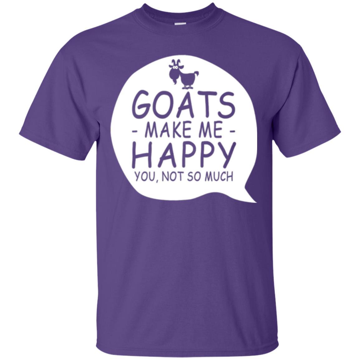 Goat Lover T-shirt Goat Make Me Happy You Not So Much Purple