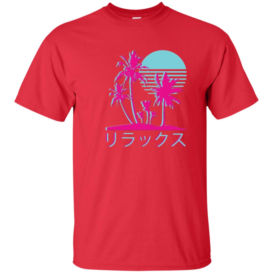 Aesthetic Vaporwave Otaku Summer Shirt Red