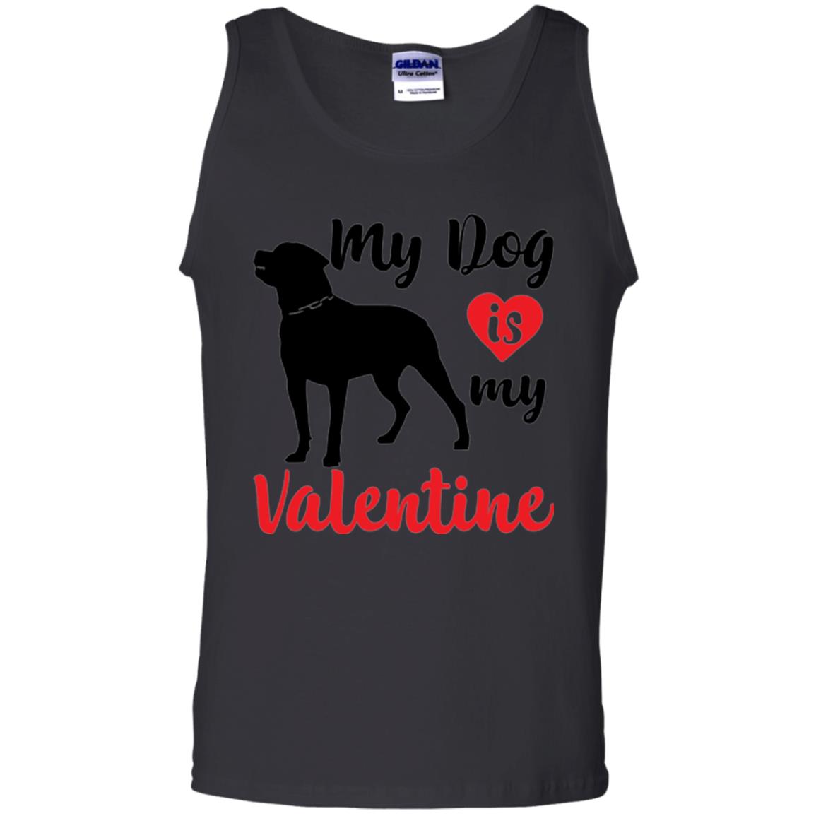 Dog Lover T-shirt My Dog Is My Valentine Black