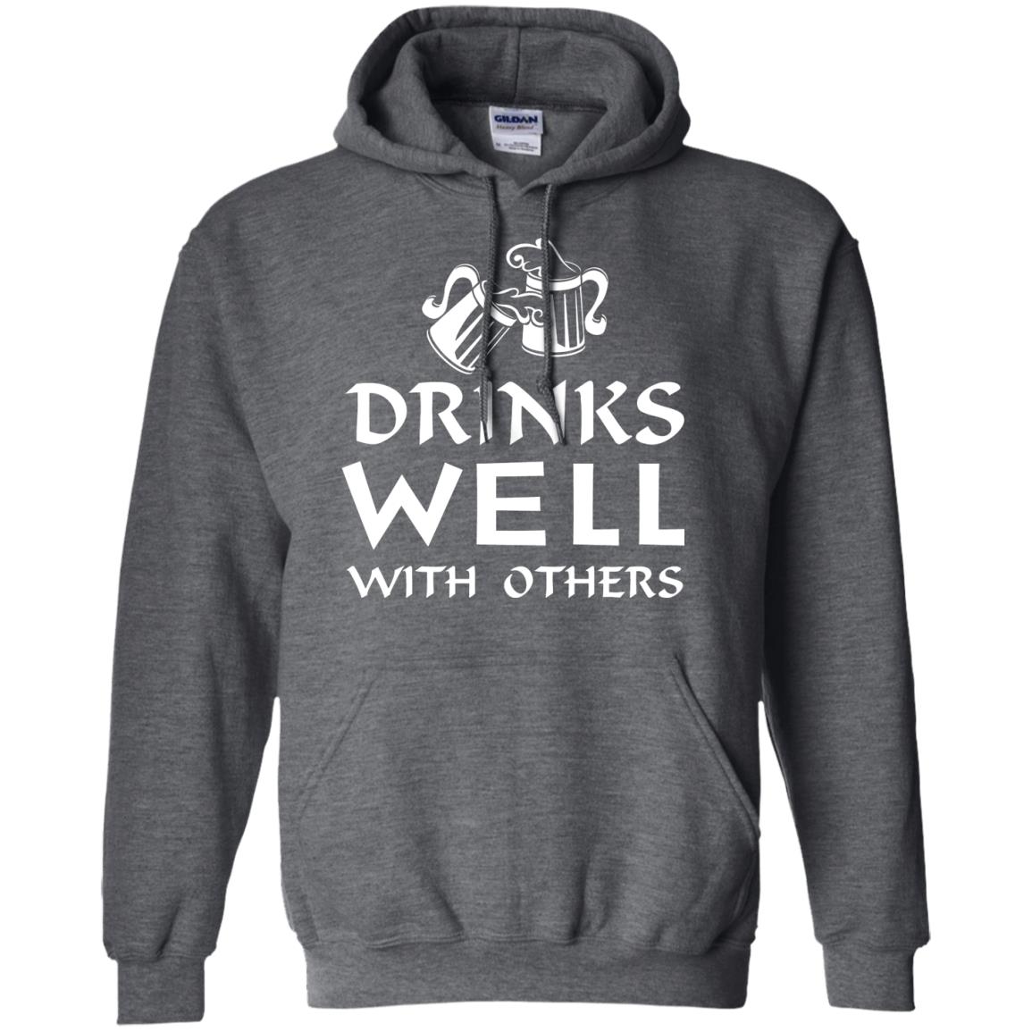 Drinks Well With Others St. Patrick_s Day T-shirt Dark Heather