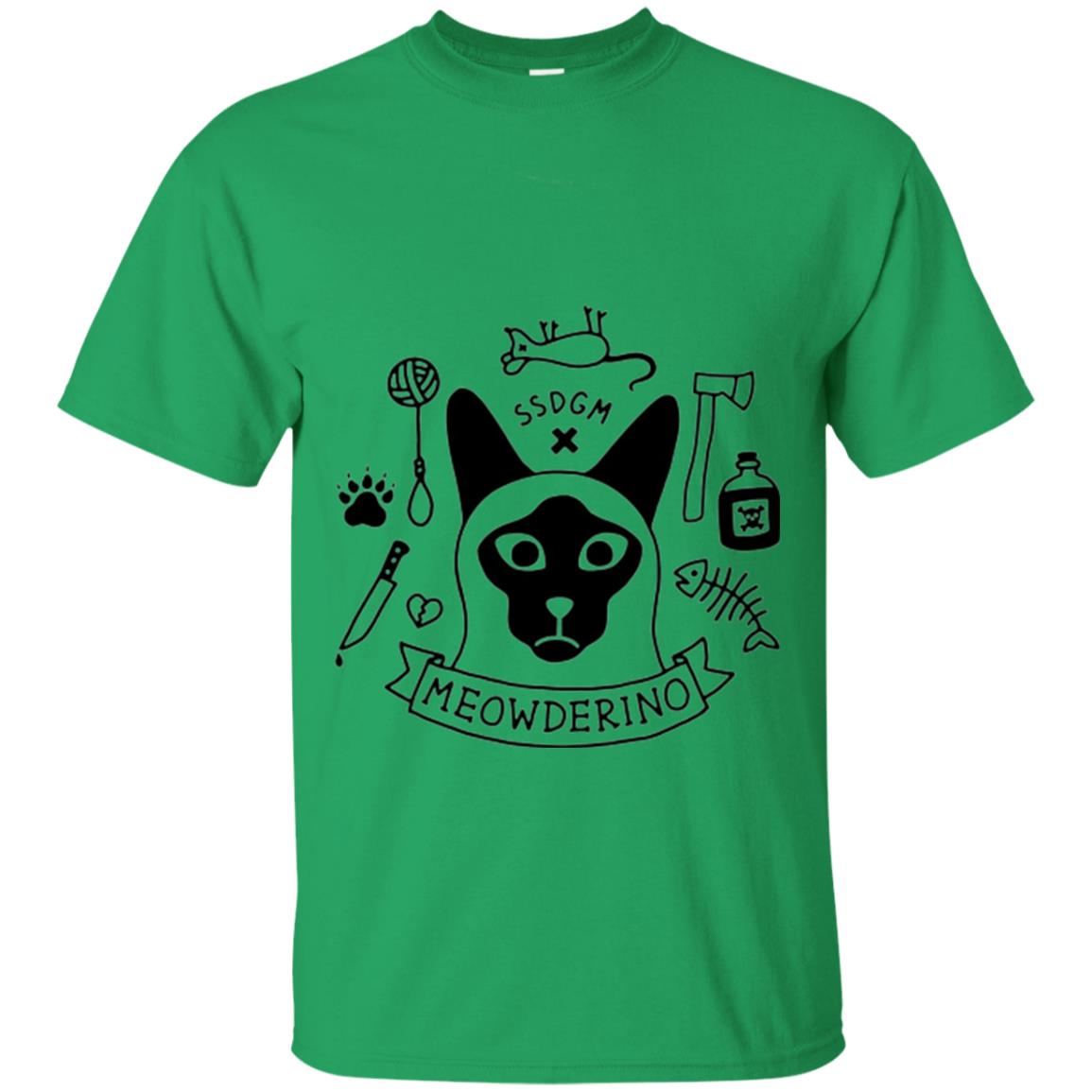 Meowderino T-shirt True Crime Cat Irish Green