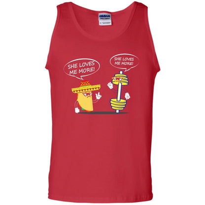 She Loves Me More Tacos Or Fitness Shirt Red
