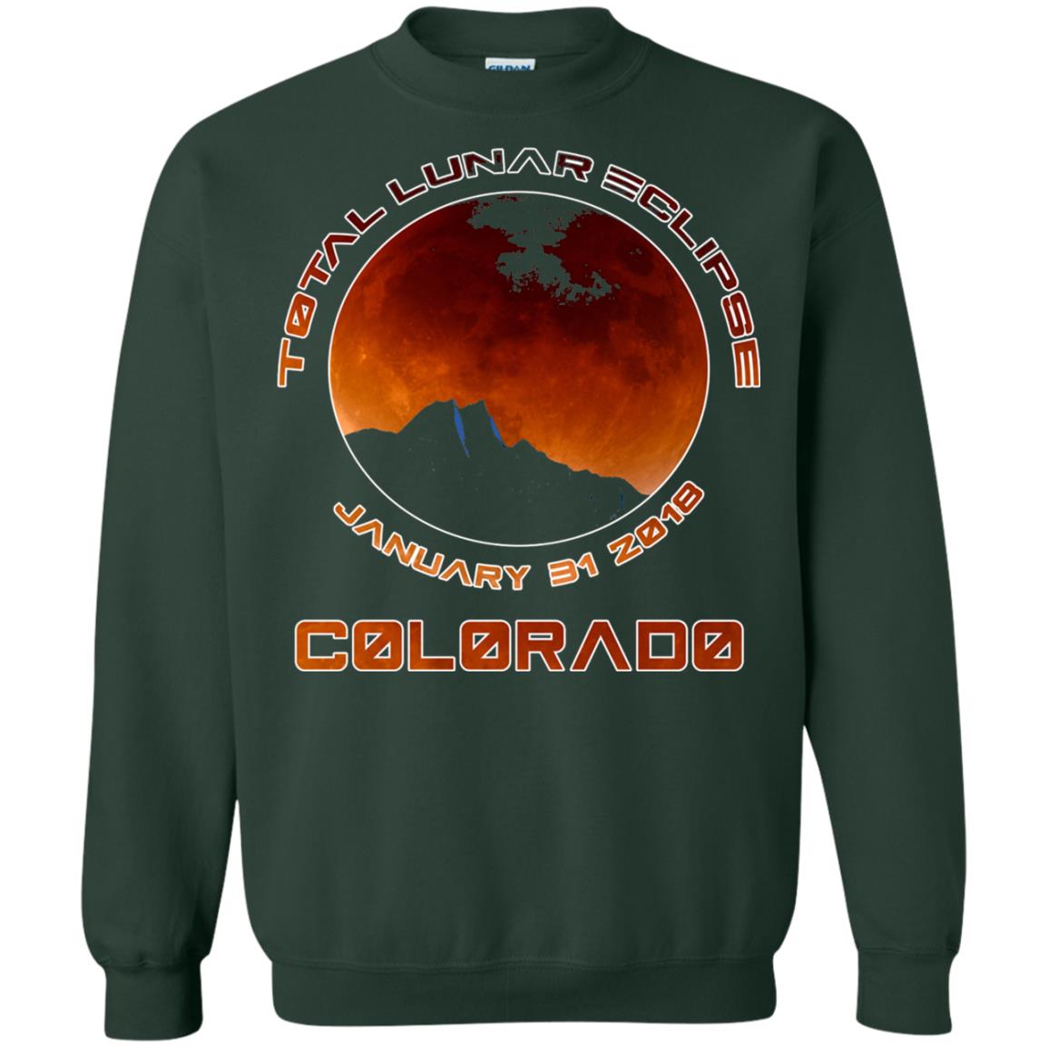 Colorado Lunar Eclipse 2018 T-shirt January 31 Forest Green