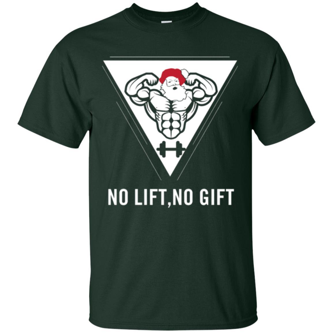 Gymer T-shirt Santa Claus No Lift No Gift Forest Green
