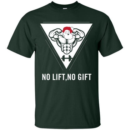 Gymer T-shirt Santa Claus No Lift No Gift Forest Green