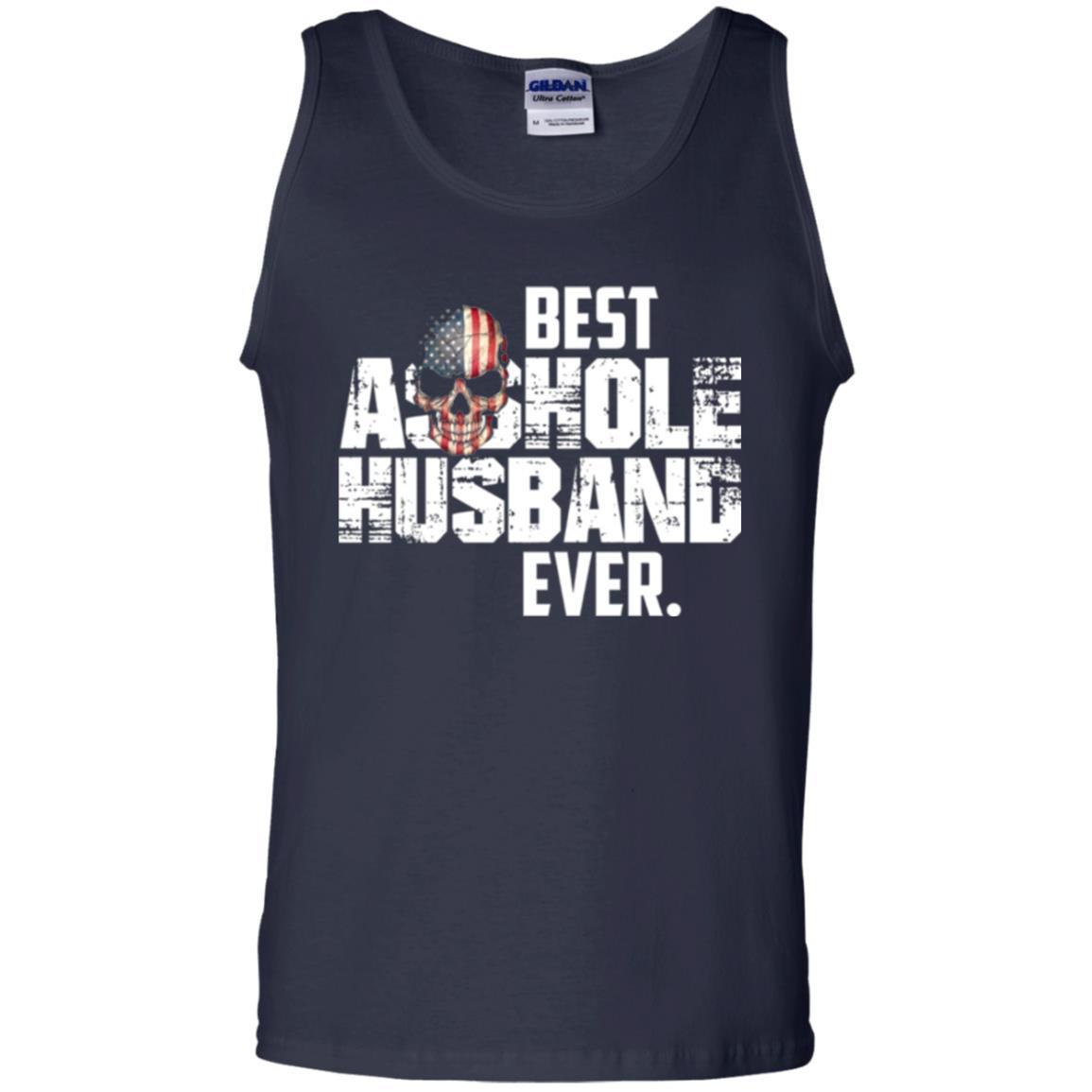 Husband T-shirt Best Asshole Husband Ever T-shirt Navy
