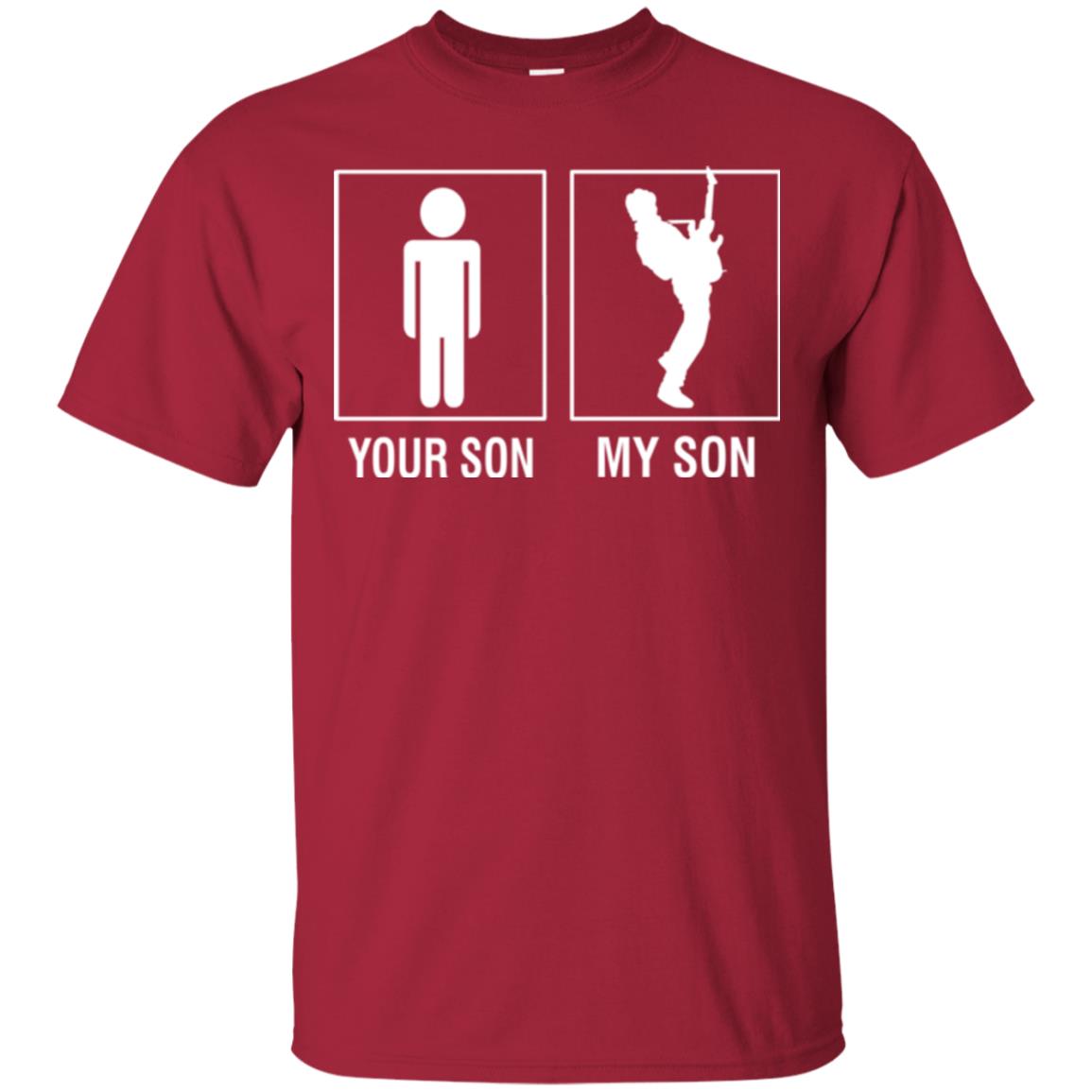 My Son Plays Guitar Daddy Shirt Cardinal
