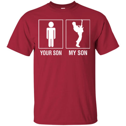My Son Plays Guitar Daddy Shirt Cardinal