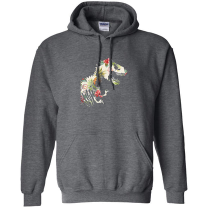 Dinosaur T-shirt Floral Tropical Hawaiian Pattern T Rex Dark Heather